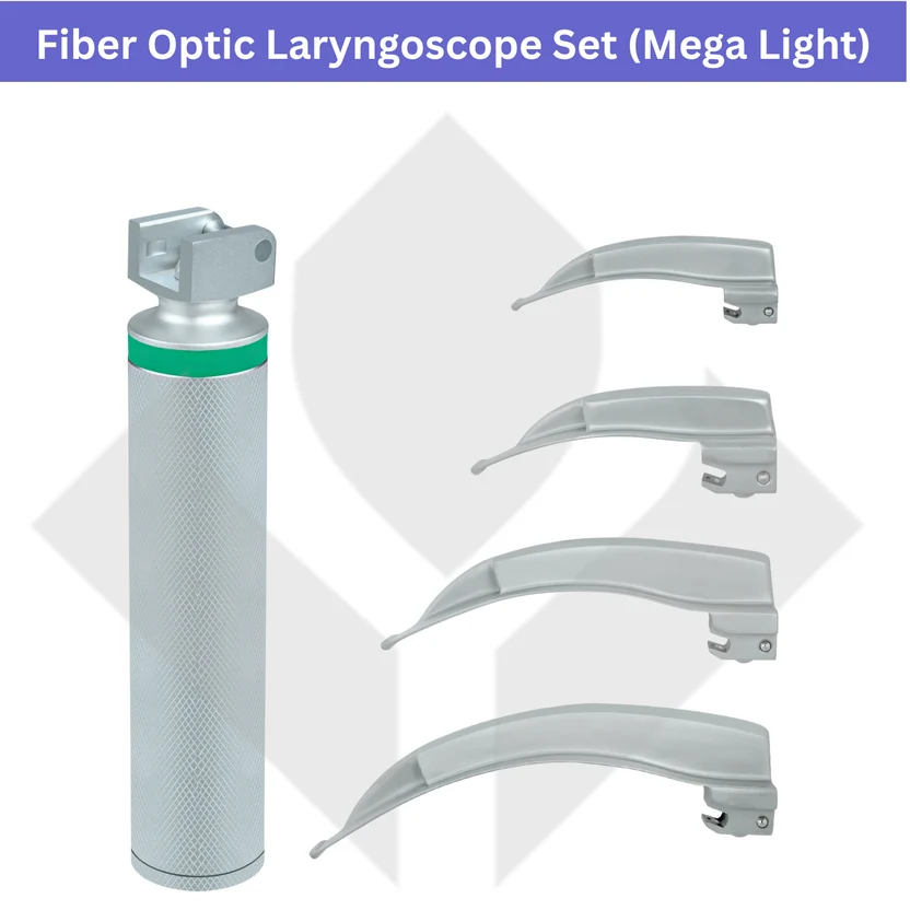 Fiber Optic Laryngoscope with Macintosh Blade Set
